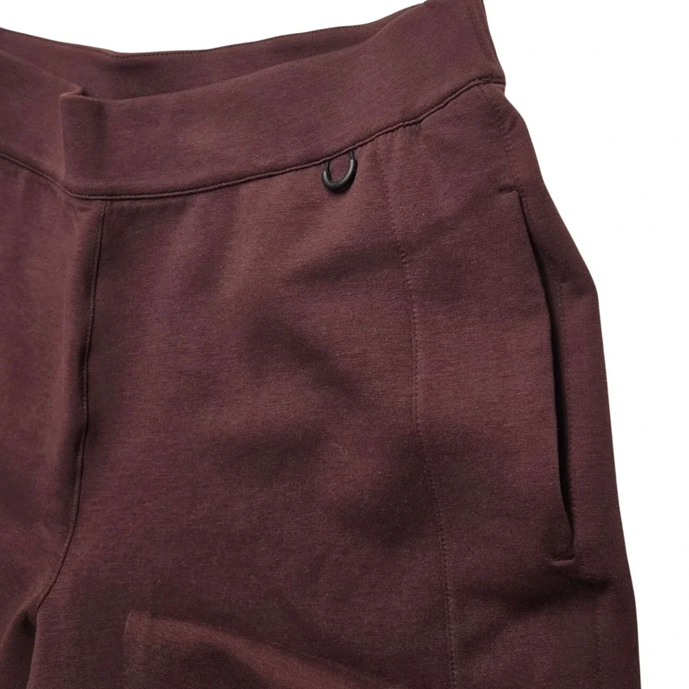 Nike 24.7 Womens Large Dri-FIT Soft Joggers Mid Rise Ankle Length Burgundy Taper